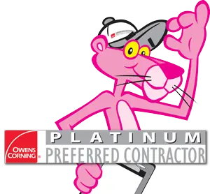 Owens Corning Platinum Preferred Contractor badge